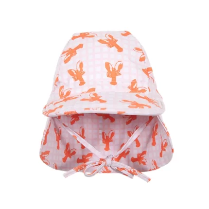acorn kids: Pink Lobsters Swim Flap Cap Pink
