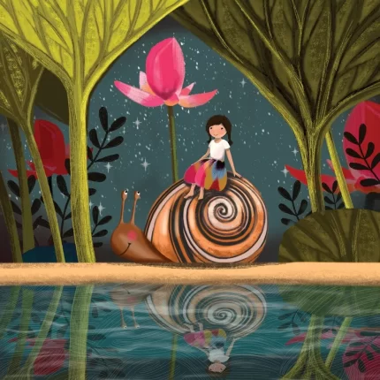 La La Land: Greeting Card Thumbelina By River