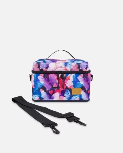 Lunch Box Black Butterfly Print