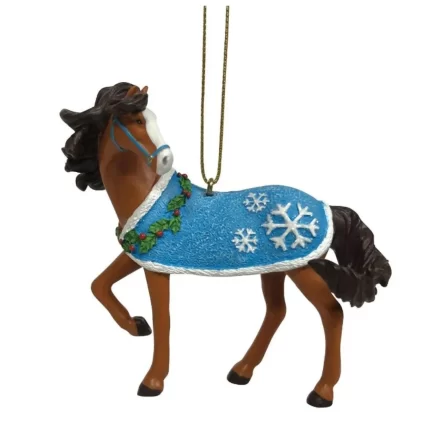 Trail of Painted Ponies Snow Ready Sorrel Horse Ornament