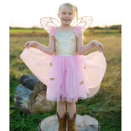 Gold butterfly skirt and wings set (5-7 years)