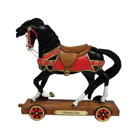 Trail of Painted Ponies Christmas Past Black Horse Enesco Figurine