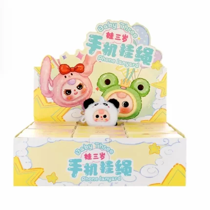 Baby Three Phone Strap Plush Blind Box Asst-12pcs PDQ