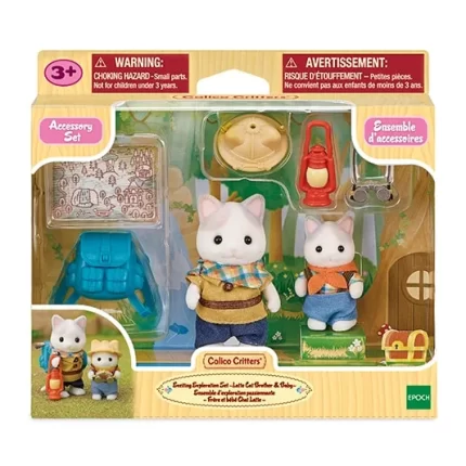 Calico Critters Exciting Exploration Set - Latte Cat Brother & Baby