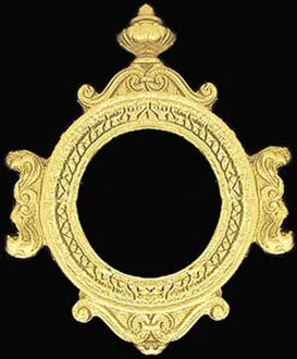 Fancy Gold Frame with Round Insert #16