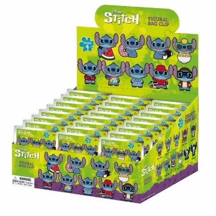 Disney Stitch Ser 4 3D Foam Keyring Asst-24pcs PDQ