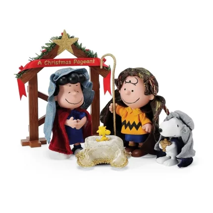 Christmas Pageant Charlie Brown Lucy and Snoopy Figurine set