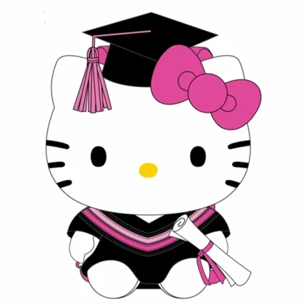 HELLO KITTY GRADUATION 14" PLUSH BACKPACK