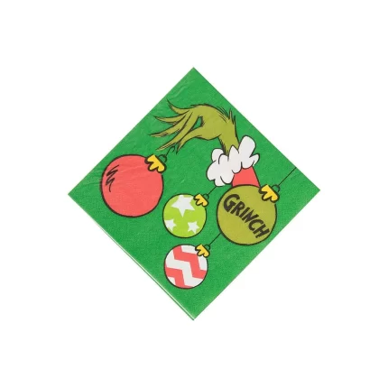 GRINCH BEVERAGE NAPKIN - Party Supplies - 16 Pieces