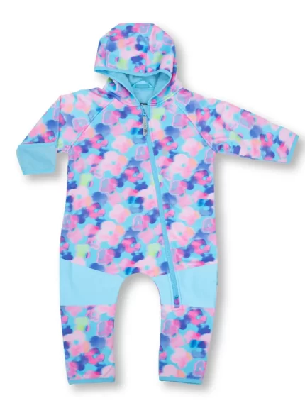 All-Weather Fleece Onesie - Electric Floral | Waterproof Windproof Eco