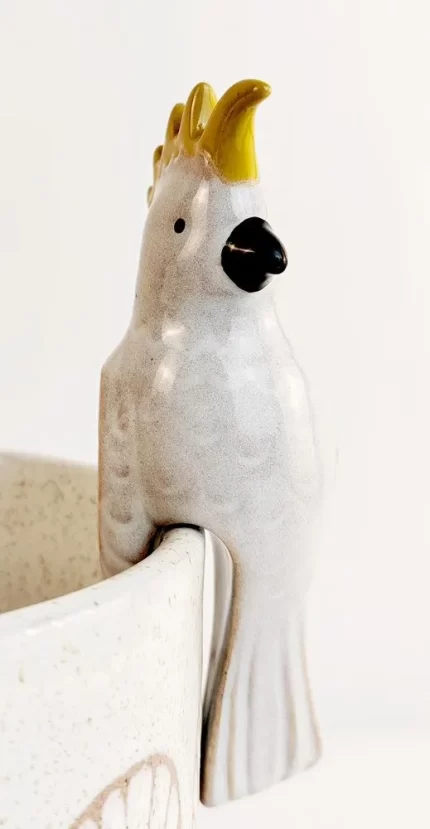 Cockatoo Pot Hanger White 14cm