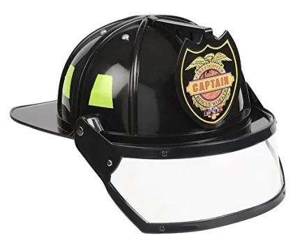 Aeromax Firefighter Helmet with Movable Visor Black Adjustable Size
