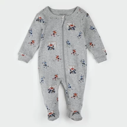 Field hockey mottled grey sleeper (0-12M)