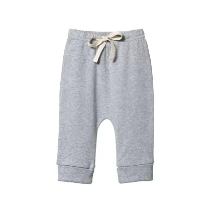 Cotton Drawstring Pants - Grey Marl