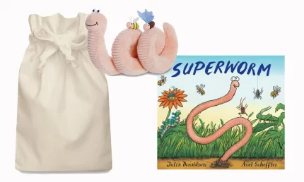 Superworm Story Sack with Aurora Worm and Friends