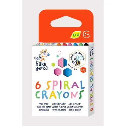 6 Haku Yoka spiral wax crayons