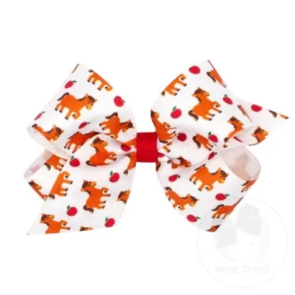 Wee Ones Bows - Medium - Horse Print
