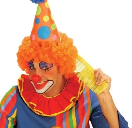 Jumbo Clown Comb Assorted Colors - Qty 1 (Yellow/Red/Blue-13")