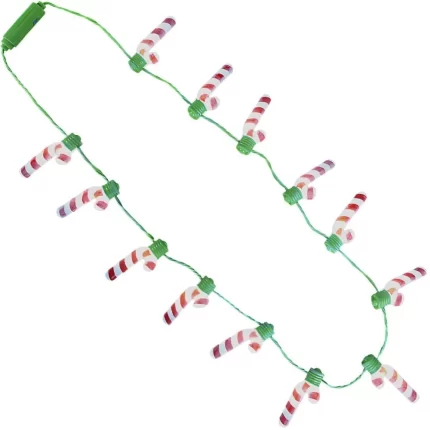 Rhode Island Novelty 25" LIGHT-UP CANDY CANE NECKLACE