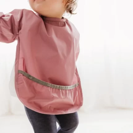 Bib with sleeves (solid color)