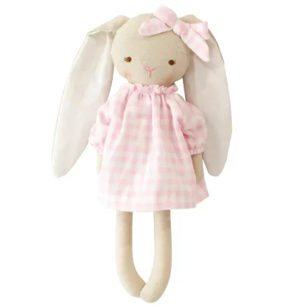 Alimrose  Pixie Bunny 29cm Pink Gingham