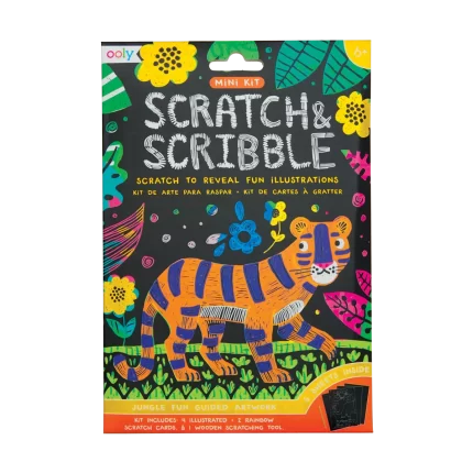 jungle fun scratch and scribble mini scratch art kit