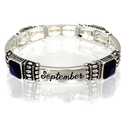 September Birthstone Sapphire Blue Gem Bracelet