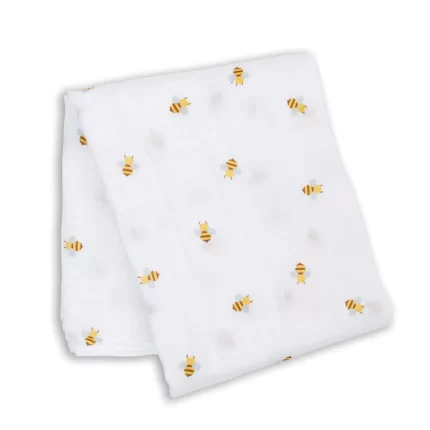 Cotton muslin blanket - Abeilles