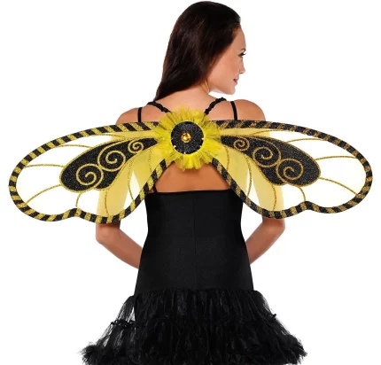 Amscan Bumblebee Wings Costume Accessory 10 1/2" x 39" One Size