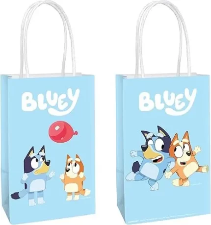 Amscan Bluey Kraft Favor Bags 5.25in x 8.25in 8ct