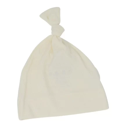 Knot Hat - Whispery White Ribbed
