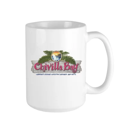 Chivilla Bay 15 oz Ceramic Coffee Mug - Logo Branded Coffee Cup