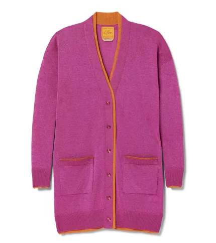 Coco Belted Cardigan - Cerise Shimmer