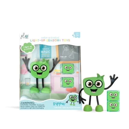 Glo Pals character + luminous cubes for bath - Pippa (green)