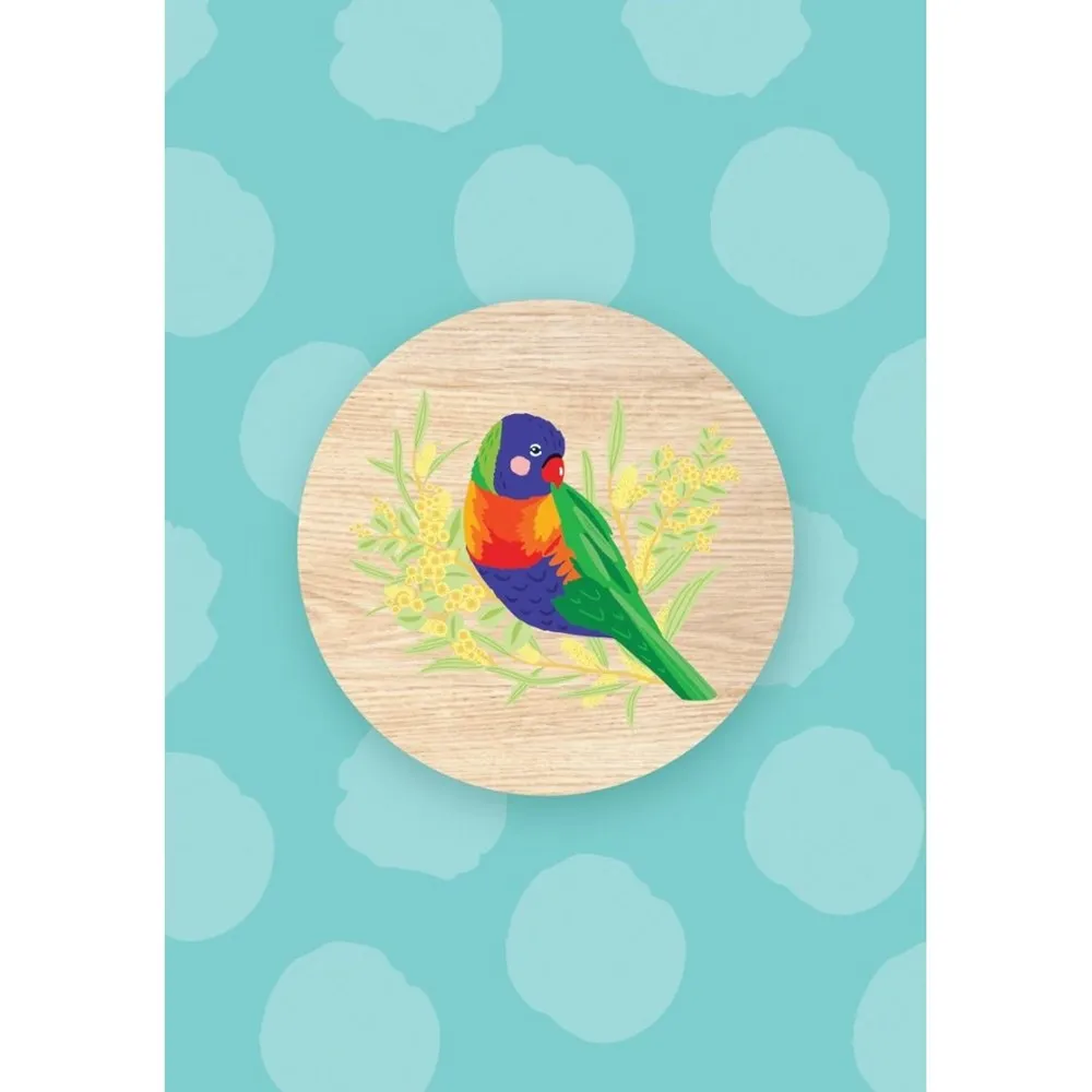 2iAero-Images-Wooden-Magnet-Greeting-Card-Rainbow-Lorikeet
