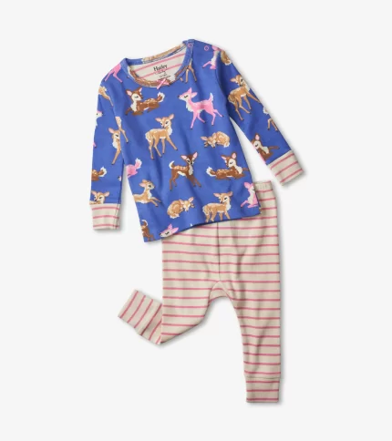 Sweet Fawns Organic Cotton Baby PJ's Set
