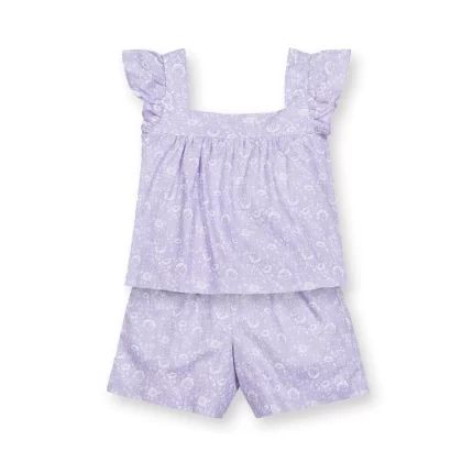 Baby Faux Top Romper - Lavender Fields Floral