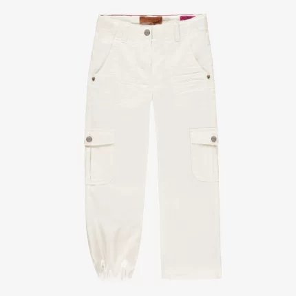 CREAM JEANS WITH CARGO POCKETS CHILD