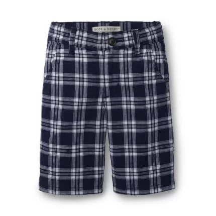 Baby Canvas Short - Blue Plaid