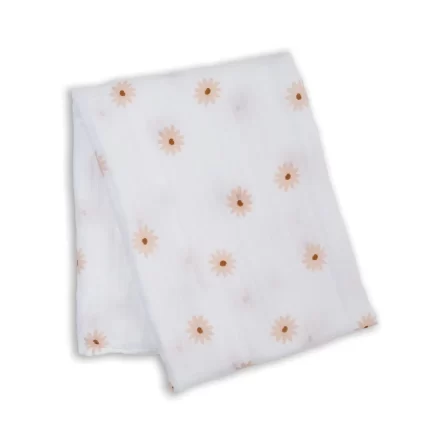 Cotton muslin blanket - Marguerites