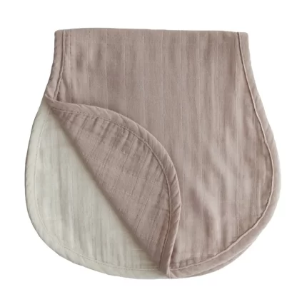Muslin Shoulder Bibs - Natural/Fog (2-pack)