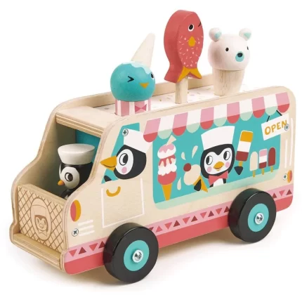 Tenderleaf Toys Wooden- Penguin's Gelato Van