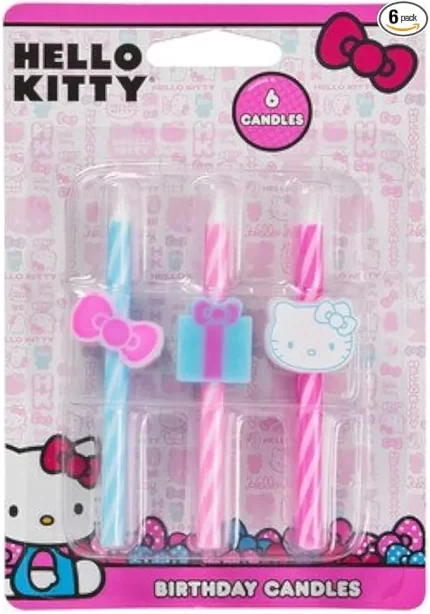 Hello Kitty Birthday Cake Candles Decoration Party