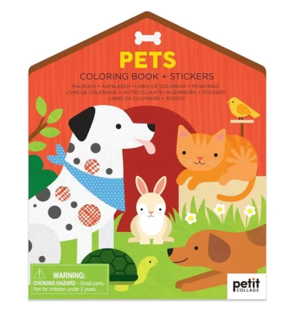 Coloring Book w/ Stickers - Pets