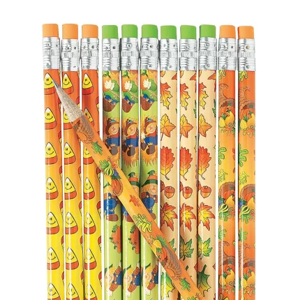 Fun Express Fall Pencil Assortment (144 bulk pencil set) Fall Stationery