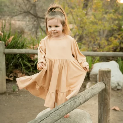 3 Tier Sweater Dress - Peanut Butter - Terry