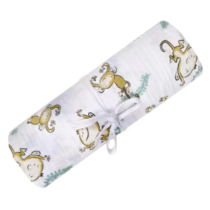 Muslin swaddle of cotton - Monkeys