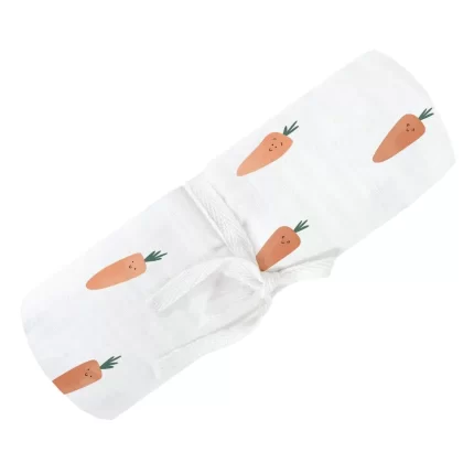 Cotton muslin blanket - Carrots