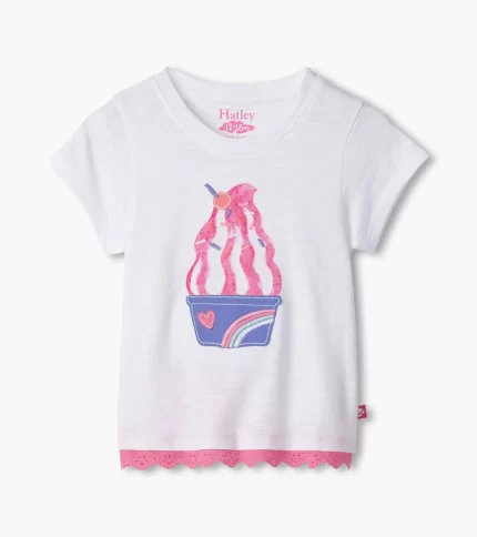 Ice Cream Sundae Eyelet Trim T-Shirt