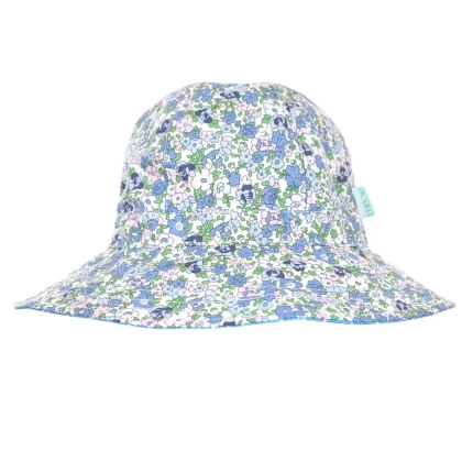 acorn kids: Sophia Wide Brim Reversible Sunhat Blue Pink and Green